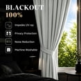 thumbnail image 3 of TOPICK Blackout Curtains Grommet Curatins 96 inch long Thermal Insulated Modern Solid Drapes for Living Room Bedroom Dining Room Set of 2 Cream White, 3 of 12