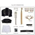 thumbnail image 4 of KPop Demon Hunters Cosplay Costume Set Rumi Mira Zoey Halloween Party Fancy Dress for Womens Girls Black, 4 of 5