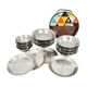 thumbnail image 2 of 16x/Set Vajilla Utensilios Vajilla reutilizable ligera Cubiertos para exteriores con bolsa de almacenamiento Tazones Platos para fiestas Picnic Viajes DYNWAVEMX Vajilla de campamento al aire libre, 2 of 8