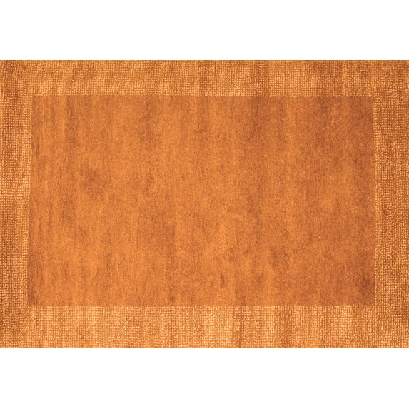 Ahgly Company Indoor Rectangle Abstract Orange Contemporary Area Rugs, 2' x 5'