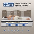 thumbnail image 5 of Sweetland 12 inch Queen Mattress in a Box, Hybrid Memory Foam & Individually Pocketed Springs,Medium Firm, Motion Isolation & Pressure Relief, 5 of 10