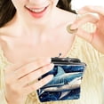 thumbnail image 7 of Starry Shark Stylish Microfiber Coin Purse with Zinc Alloy Jaws, 4.3x4.7 in/11x12 cm Size, 7 of 7