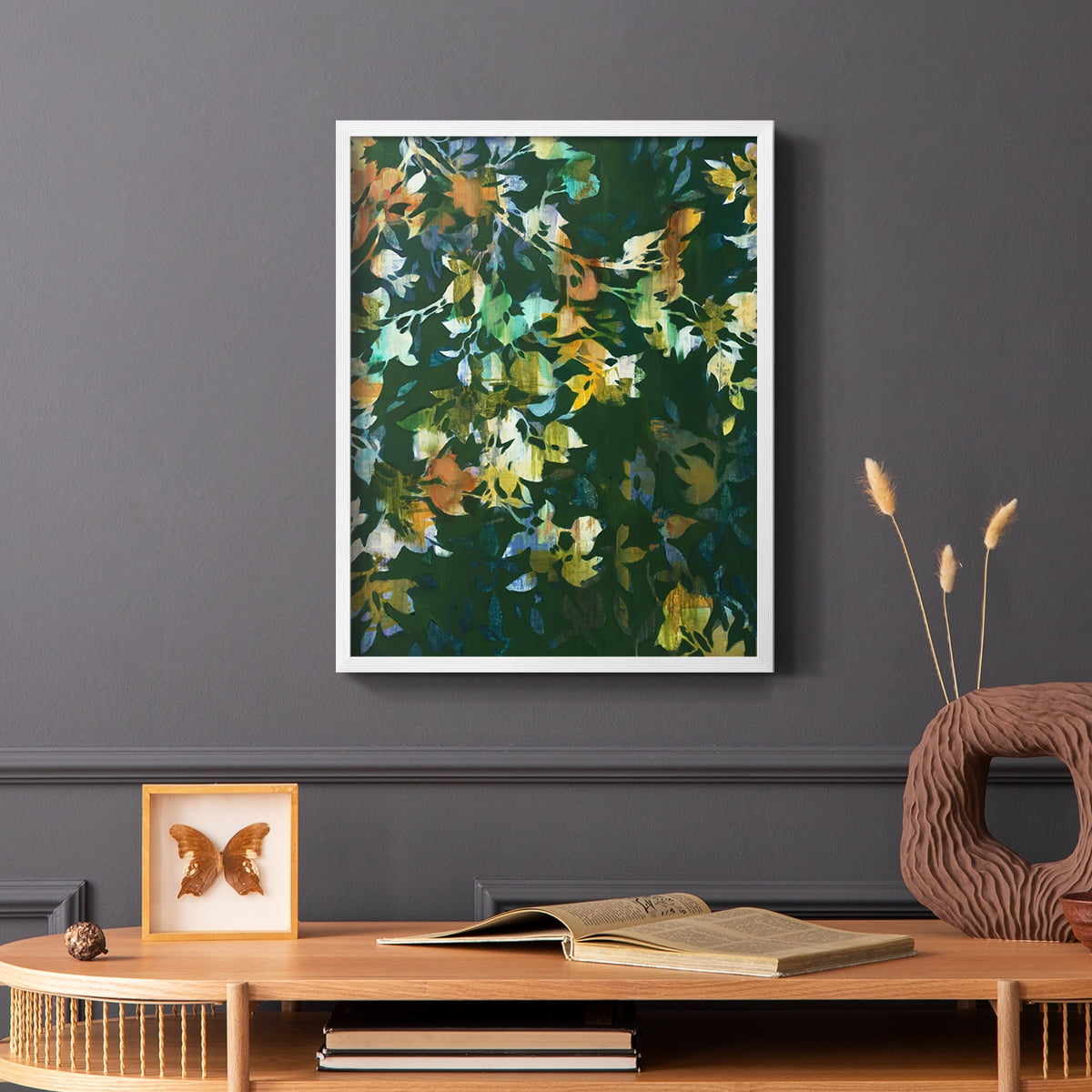 Whirlwind II Framed Print in White Solid Wood 11 x 14 Framed Print