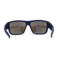 thumbnail image 4 of Mens Classic Thick Plastic Horn Sport Sunglasses Navy Blue Mirror, 4 of 4