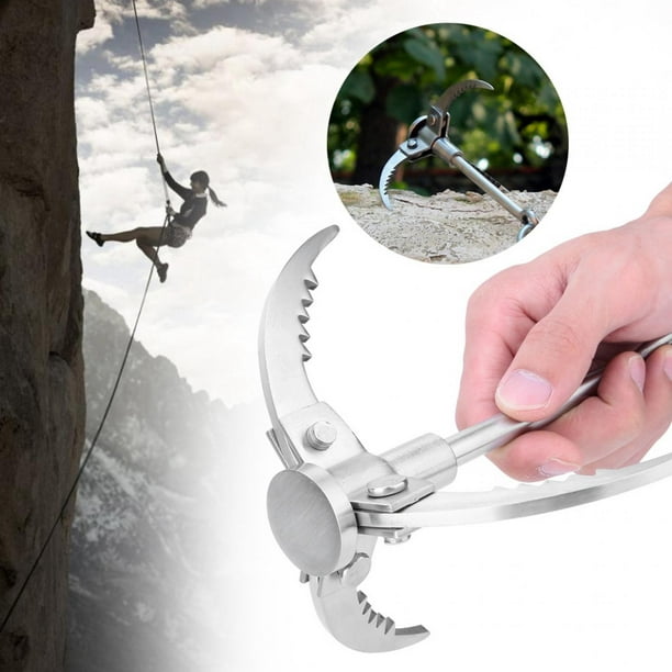 Fosa Folding Grappling Hook,outdoor Survival Stainless Steel Rock Climbing Grappling Hook 3 Claws Folding Hook