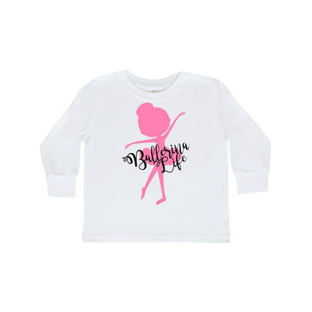 

Inktastic Ballerina Life Pink Dancer Silhouette Gift Toddler Boy or Toddler Girl Long Sleeve T-Shirt