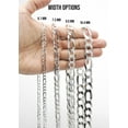 thumbnail image 6 of Mens White Gold Chain - Solid Figaro Chain  - Silver / 10K / 14K, 6 of 7