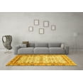 thumbnail image 3 of Ahgly Company Indoor Square Abstract Yellow Modern Area Rugs, 4' Square, 3 of 4