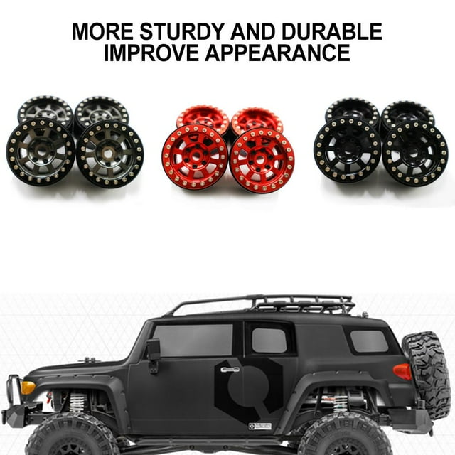 maskred Metal Wheel Rims For VENTURE Aluminum Alloy Crawler Shock-proof 8pcs RC Car Accessories Replacement Parts Red