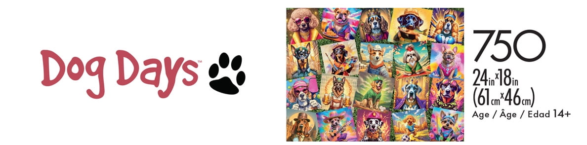 Buffalo Games Graffi*Tee Studios Who's Your Doggy 750 Piece Jigsaw Puzzle for Adults Challenging Puzzle Perfect for Game Nights - Finished Puzzle Size is 24 x 18