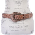 thumbnail image 3 of Western Cowgirl Faux Alligator Rhinestone Studded Leather Belt, 3 of 4