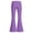 Q135 Purple, variant on Glisme Little Girls Trousers Solid Color Zip Front Autumn Soft Girls Flare Leg Pants