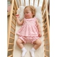 thumbnail image 4 of BemeyourBBs Toddler Baby Girl Summer Clothes Baby Girls Gingham 2 Piece Outfit 3 6 12 18 24 Months 2 3 Years Plaid Sleeveless Ruffled Neck Tunin Shirt Tops and Shorts Set, 4 of 9