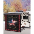 thumbnail image 5 of 4th of July RV Awning Sun Shade Screen 9'X7' 250 Years USA Mesh Sunscreen Patriotic Star Fireworks Awning Shade Screen with Zipper UV Blocker Completed Kits Outdoor Canopy for RV Motorhome Camper, 5 of 7