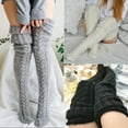 thumbnail image 4 of Kiibsot Women's Cable Knit Long Boot Stocking Socks Knee High Winter Leg Warmers, 4 of 4