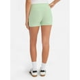thumbnail image 3 of No Boundaries Faux Sueded Jersey Shorty Shorts, 3'' Inseam, Women's XXS-XXL, 3 of 5