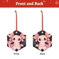 thumbnail image 2 of Sikiie Cute Axolotl Sakura Blossoms B Acrylic Christmas Ornament Pendant Christmas Ornaments Hanging Ornament for Christmas Winter New Year Party -Hexagon, 2 of 7