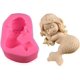 thumbnail image 3 of Molde de silicona para fondant de sirena, lindo molde para niña durmiendo en 3D, decoración para tartas, herramienta para hornear para manualidades, chocolate, velas, fabricación de jabón A, 3 of 5