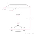 thumbnail image 2 of CorLiving Maya Square Engineered Wood Top Adjustable Height Swivel Bar Table with Metal Pedestal Base, Chrome/White, 2 of 10