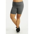 thumbnail image 5 of TheLovely Women & Plus Size (S-3XL) High Waist Workout 15" Length Running Biker Shorts with Wide Wastband, 5 of 6