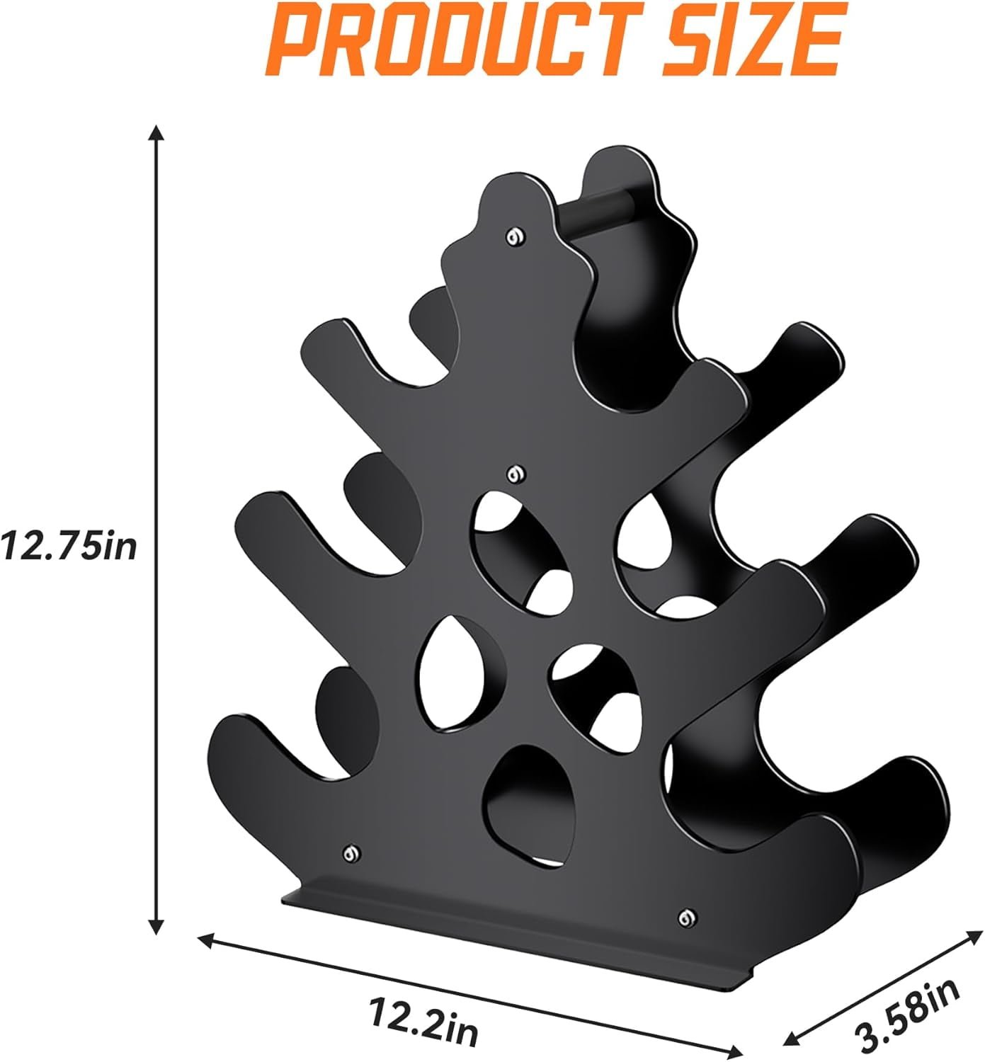 Dumbbell Rack Stand with Anti-Slip Pads for Home Gym, Compact A-Frame Design Weight Rack with Handle, Coral-Inspired & Space-Saving Dumbbell Holder (Dumbbells Not Included)