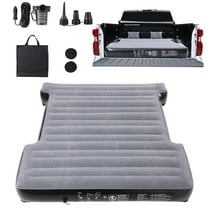 KFFKFF Pickup Bed Inflatable Mattress, Fits 5.5-5.8 ft Compact Truck Beds, Air Bed for Camping with Electric Pump, 2 Pillows, Storage Bag, Compatible with Silverado, RAM, F Series, Sierra, Titan