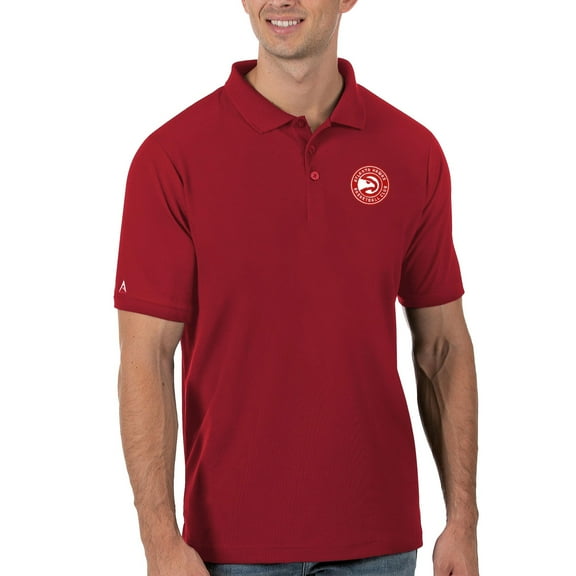 Men's Antigua Red Atlanta Hawks Legacy Pique Polo