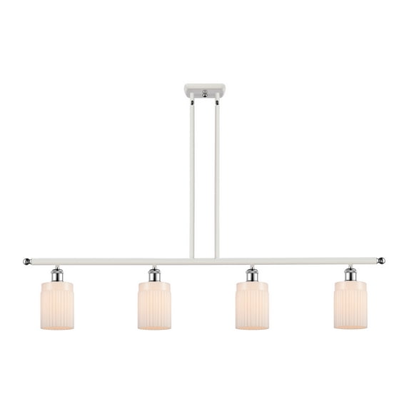 Innovations 516-4I-WPC-G341 Hadley 3 Light Island Light part of the Ballston Collection, White and Polished Chrome