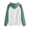 thumbnail image 3 of Jinhomg Womens 2026 Trendy Hoodies Casual Color Block Raglan Sleeve Sweatshirt Fall Loose Comfy Long Sleeve Pullover Tops with Kangaroo Pocket Blue M, 3 of 5