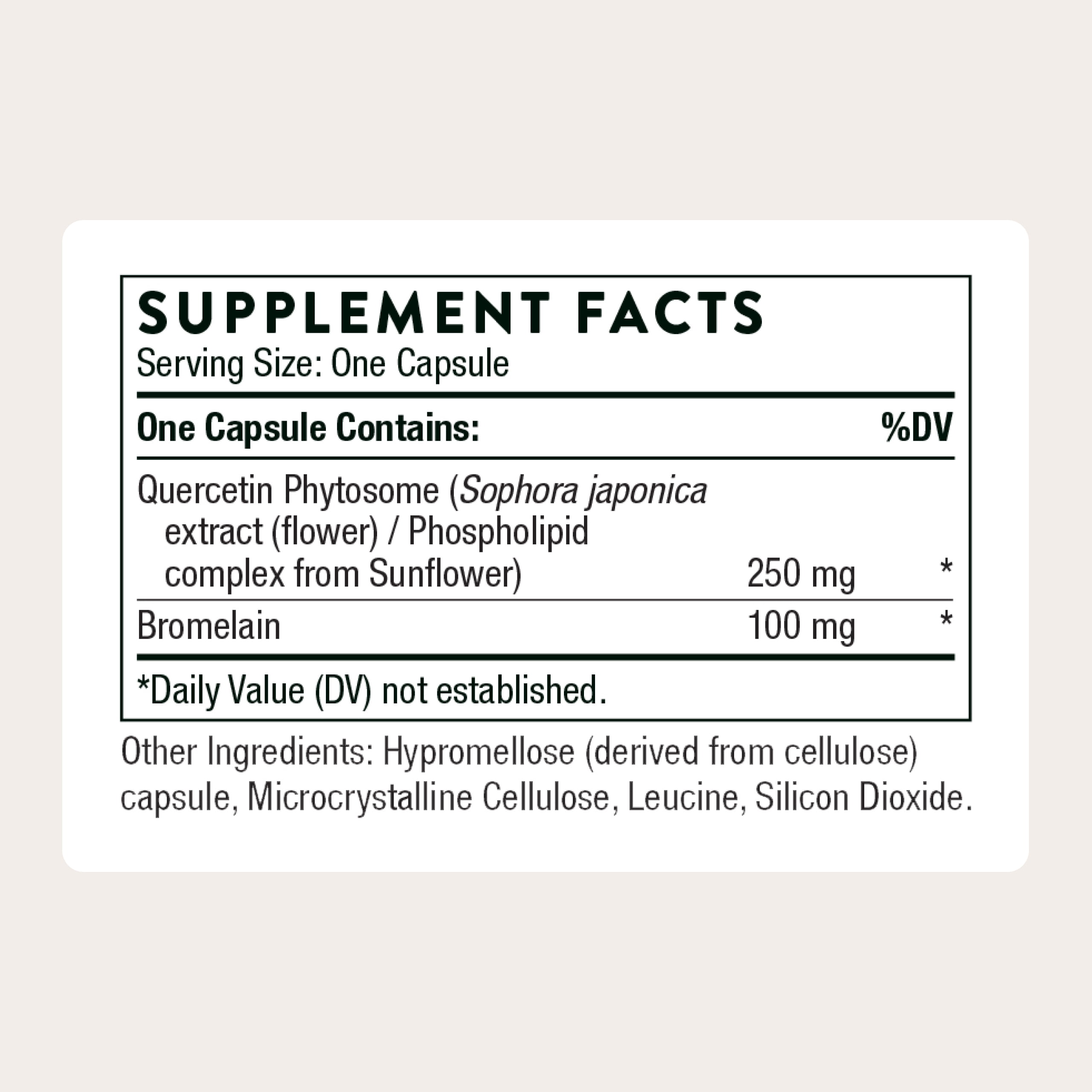 THORNE - Quercetin Complex (Formerly Quercenase) - Nutritional Support for Seasonal Allergies* - 60 Capsules - 60 Servings