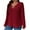 Wine, variant on hotojiny Women Plus Size Sweaters Long Sleeve V Neck Loose Sweaters Fall Winter Ribbed Knit Casual Pullover Tops