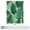 thumbnail image 4 of RUIYC Leaf Blanket, Green Leaf Blanket Throw, Soft Lightweight Monstera Palm Tropical Leaf Flannel Blanket, Plant Cozy Plush for Adult Teens, Sofa Bed Office White, 4 of 6