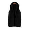 thumbnail image 6 of Long Vest For Women Sevevn Women's Fuzzy Fleece Vest Oversized Sleeveless Hooded Sherpa Jacket Casual Warm Outerwear, 6 of 8