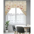 thumbnail image 5 of Botanical Flower Swag Valance for Windows 56'' x 36'', Retro Colored Spring Floral Herb Light Filtering Kitchen Curtains Valances for Bathroom/Living Room/Bedroom/Café, Rod Pocket Curtain Panel, 5 of 6