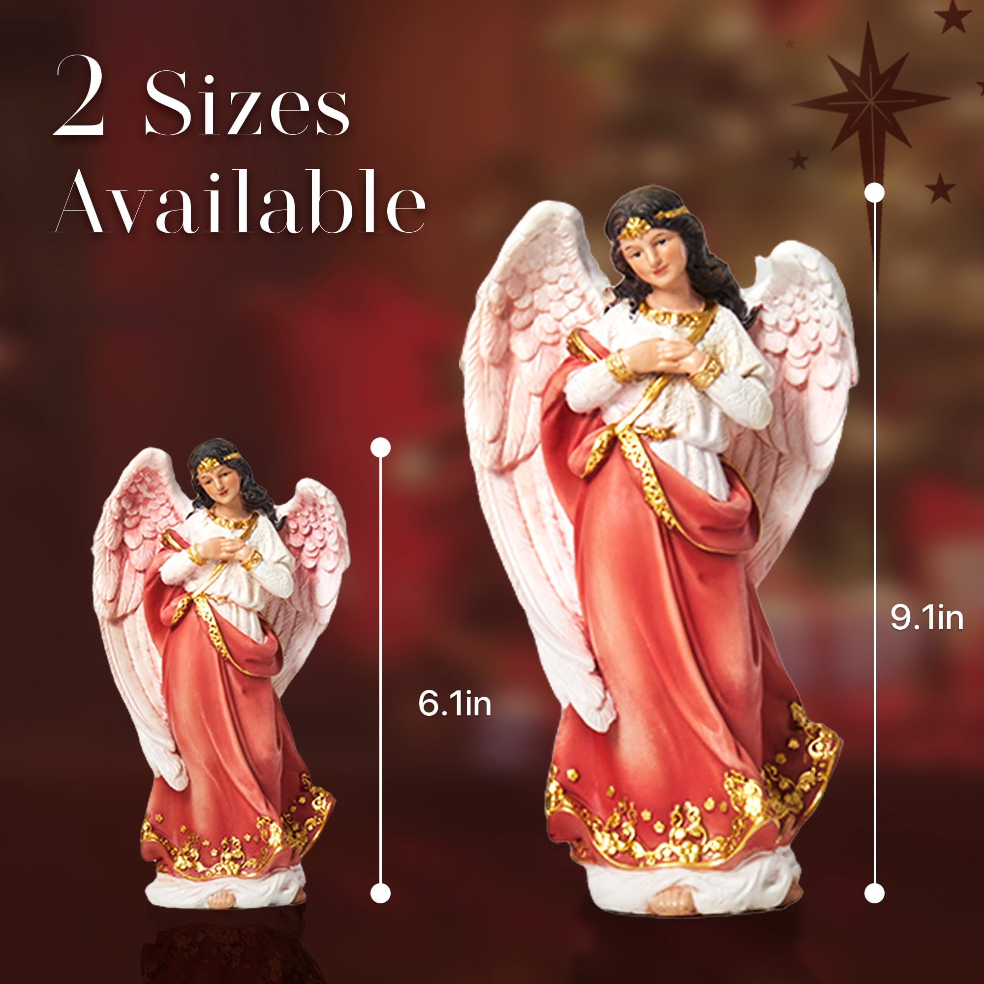 KUETH Indoor Nativity Set Christmas Nativity Scene Holiday Family Gift Religious Decorations 13 Pieces 5.9 inch