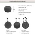 thumbnail image 4 of Altavoz Bluetooth inalámbrico Pequeño reproductor Bluetooth Selfie portátil con altavoz Bluetooth con cordón Sweethay EL014193-01, 4 of 4