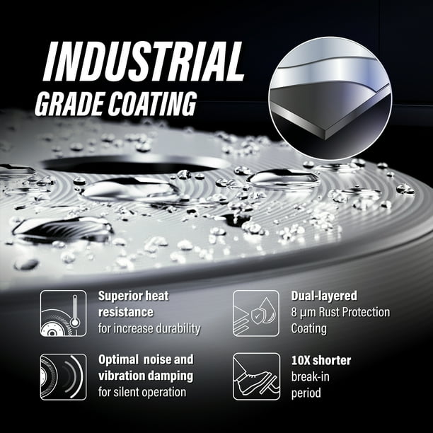 RDX ゲンゲン Genius Front Coated Disc Brake Rotors Pair for Car Acura MDX