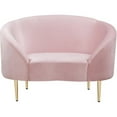 thumbnail image 3 of Pemberly Row Contemporary Velvet Accent Chair in Pink and Gold, 3 of 6