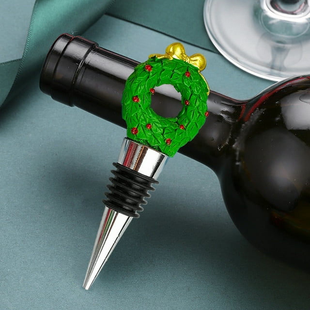 PEONAVET Wine Bottle Stopper 1pc Christmas Tree Resin Wine Bottle Stopper Christmas Party Dinner Decoration Christmas Gift Christmas Wine and Beverage Bottle Stopper Sealer