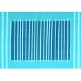 thumbnail image 1 of Ahgly Company Indoor Rectangle Abstract Light Blue Contemporary Area Rugs, 2' x 5', 1 of 4