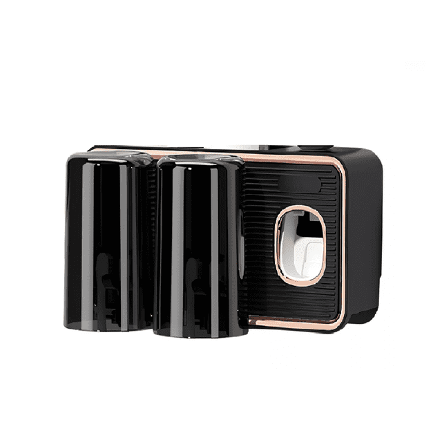 Porta Cepillos De Pared Organizador Con Dispensador De Pasta NEGRO