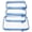 Blue, variant on 4 Pack Clear Zipper Pouches, Hard Shell Travel Toiletry and Cosmetic Organizer Bags, Clear Diaper and Toy Storage Pouches, 1 Medium and 3 Small