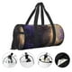 thumbnail image 3 of Easygdp Purple Flower Lazy Cat Bolsa de Viaje, Bolsa de Mano, Bolsa de Gimnasio, Bolsa de Equipaje para Viaje, 3 of 6
