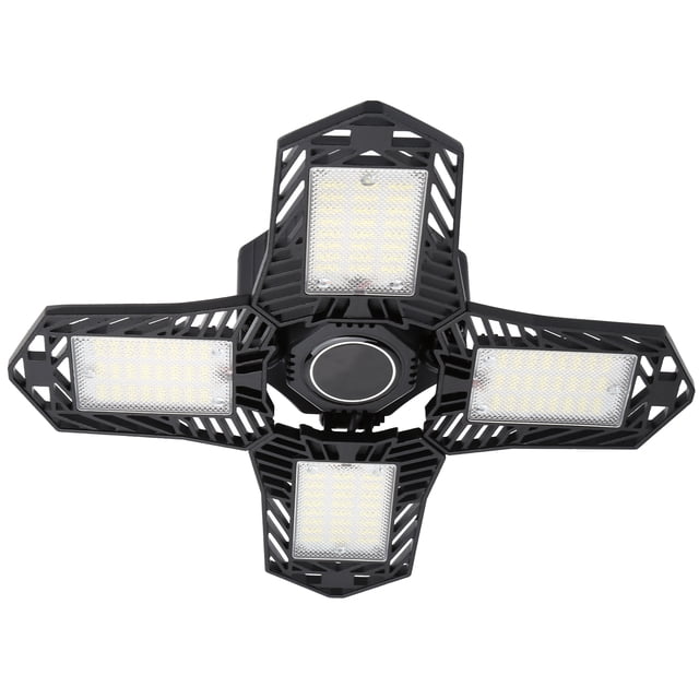 E27/E26 Garage Light with 4 Leaf, 150W Waterproof Deformable Mining Lamp, Garage Ceiling LED Working Light, 85-265V 15000LM