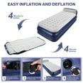 thumbnail image 6 of QDH Air Mattress with Headboard Twin XL Size – Built-in Electric Pump Comfort-Plush Enhanced Coil Technology Mattress for Home, Travel & Camping - Durable Blow Up Mattress, 6 of 9