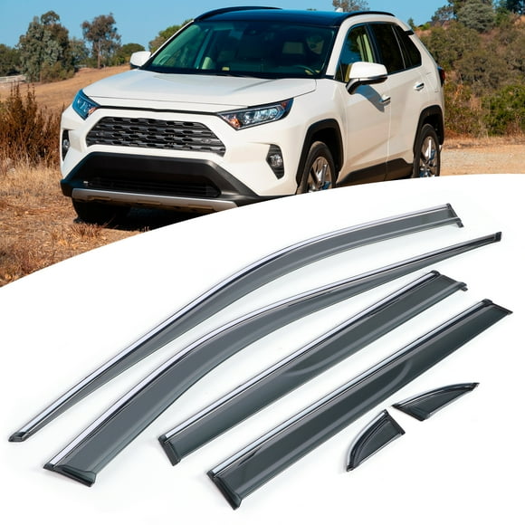 Sun Rain Visor, Sun Rain Shade Deflector Car Visor Guard, Window Visor, Electrosilvering For Shading Window Visor Window Wind Guard