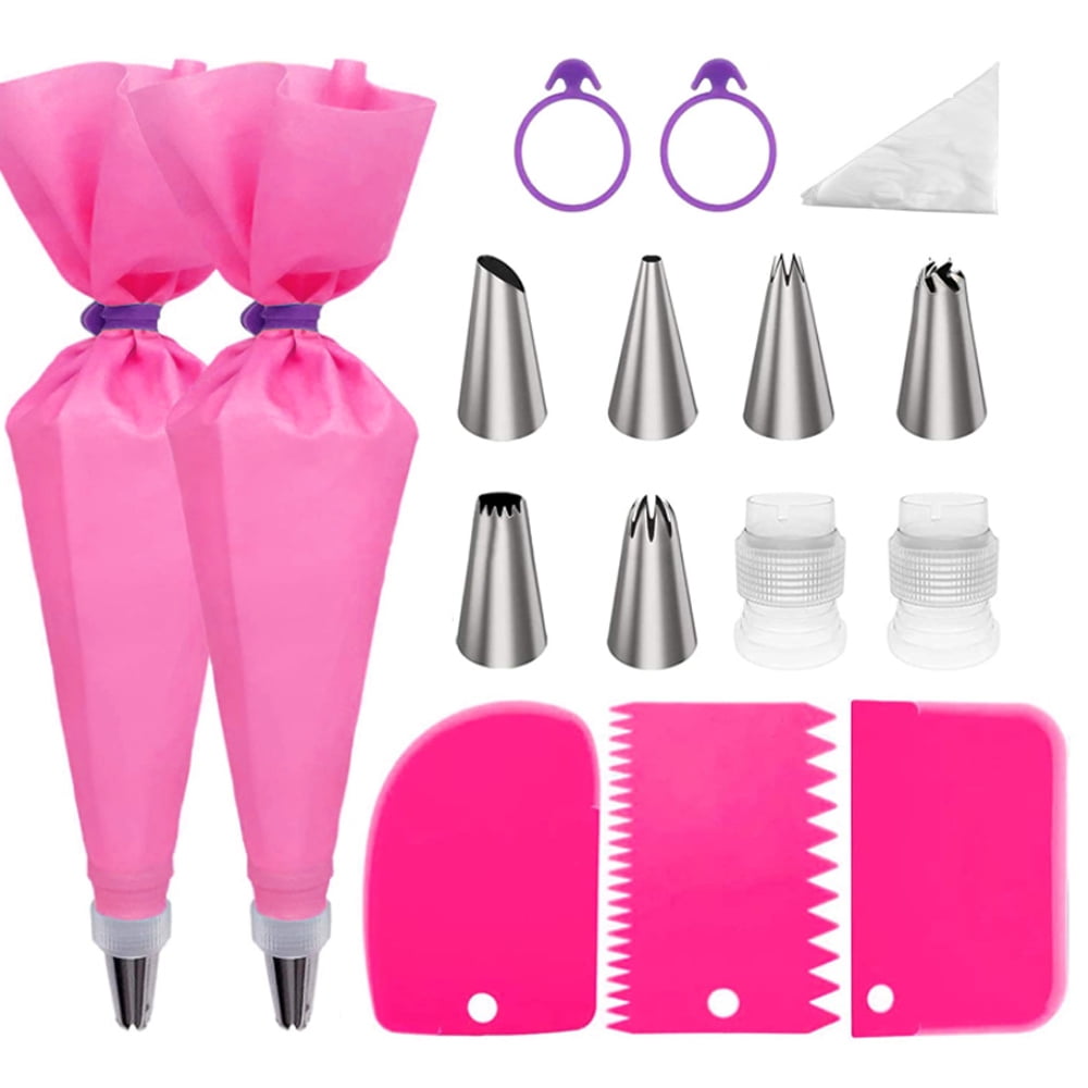 Skycarper 1SET Piping Bag and Cake Decorating Tips, Baking Supplies Kit with Disposable Pastry