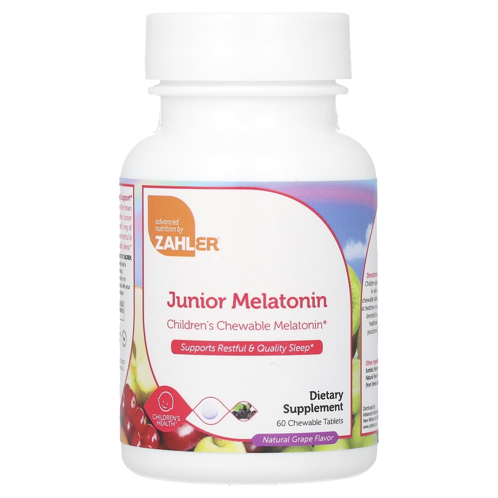 Zahler Kids Melatonin 1mg Chewable, Fast-Acting Sleep Support Supplement for Children, Kosher, Delicious Grape Flavor, 60 Chewable Tablets…