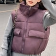 thumbnail image 3 of Women Casual Solid Coat Hooded Vest Zipper Pocket Loose Sleeveless Jacket Coat plus Size Rain Coats for Women 2x Womens plus Size 3xl Womens Tops plus Size Tall Wool Coat Women plus Size Jackets for, 3 of 5