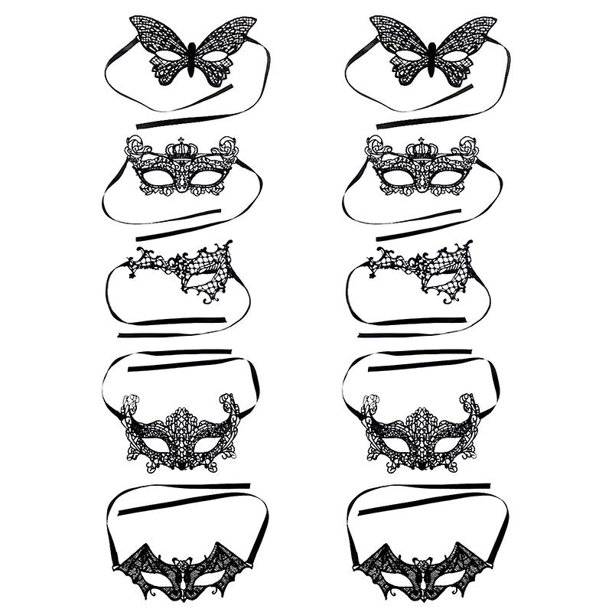 10 piezas máscara de Halloween para decoraciones de Halloween